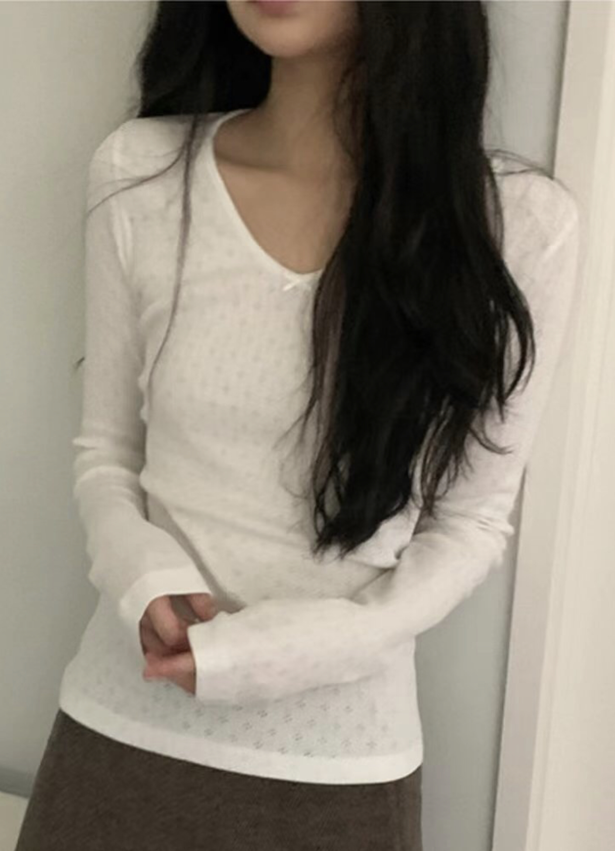 ORORA韓國直郵㊣女裝新款熱賣推薦25春夏時尚休閑人氣長袖T恤ORORA長袖T恤圖色4