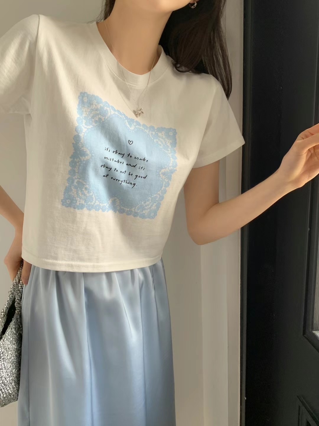 OUIR韓國㊣直郵東大門代購女裝新款25春夏時尚人氣休閑熱賣T恤OUIRT恤