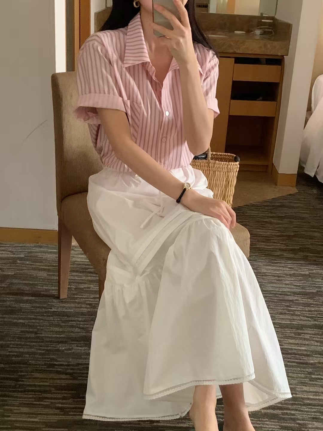 RENOUVEAU直郵韓國代購㊣女裝新品休閑推薦熱賣時尚襯衫蕾絲衫RENOUVEAU襯衫/蕾絲衫