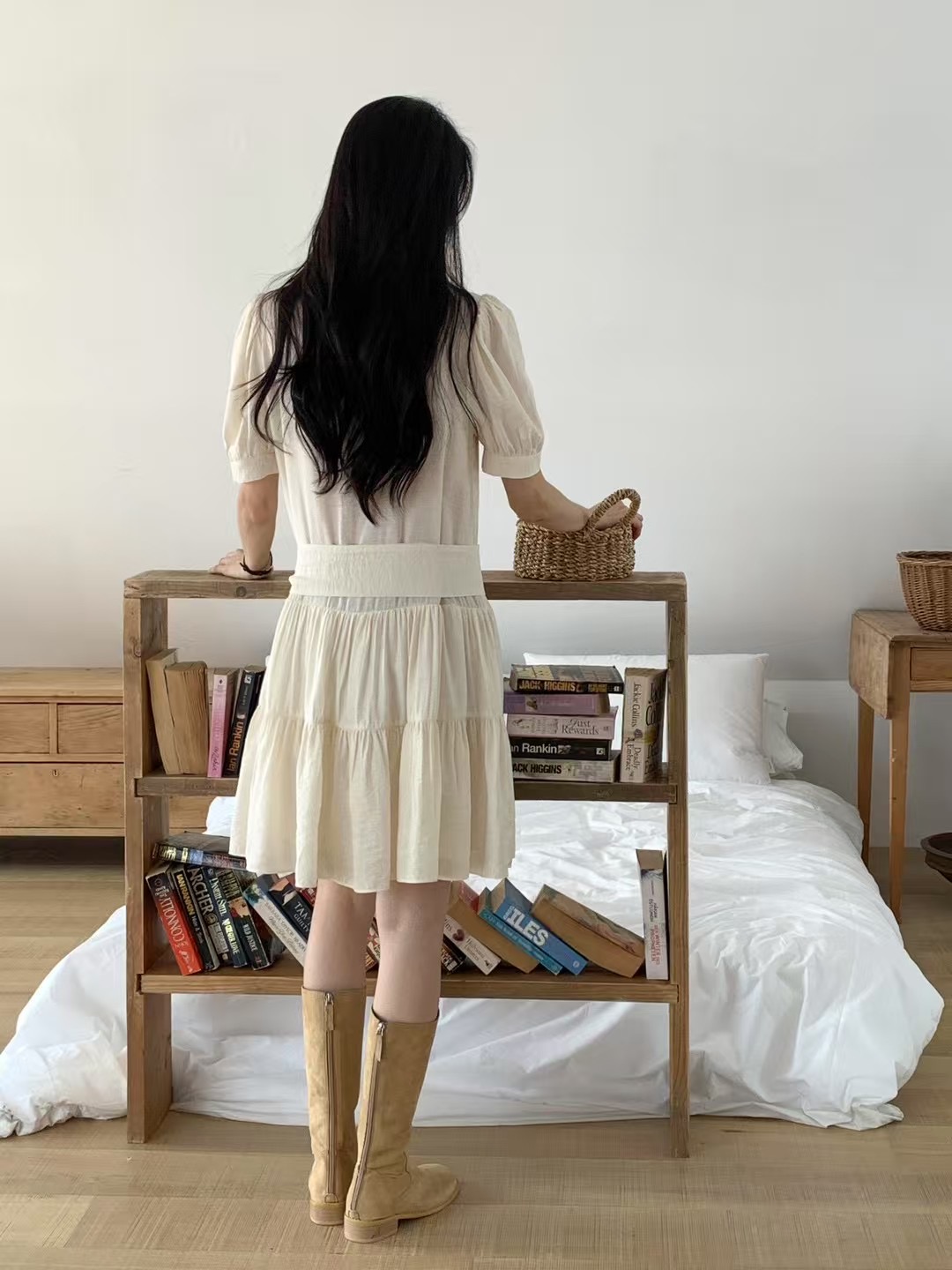 RENOUVEAU韓國直郵㊣東大門實拍女裝新品時尚25春夏連衣裙含腰帶RENOUVEAU連衣裙