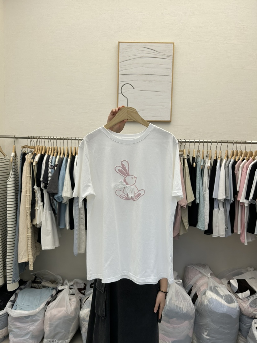 MILK TEA直郵韓國代購㊣女裝新款推薦熱賣時尚休閑25春夏T恤RE:FRESHT恤