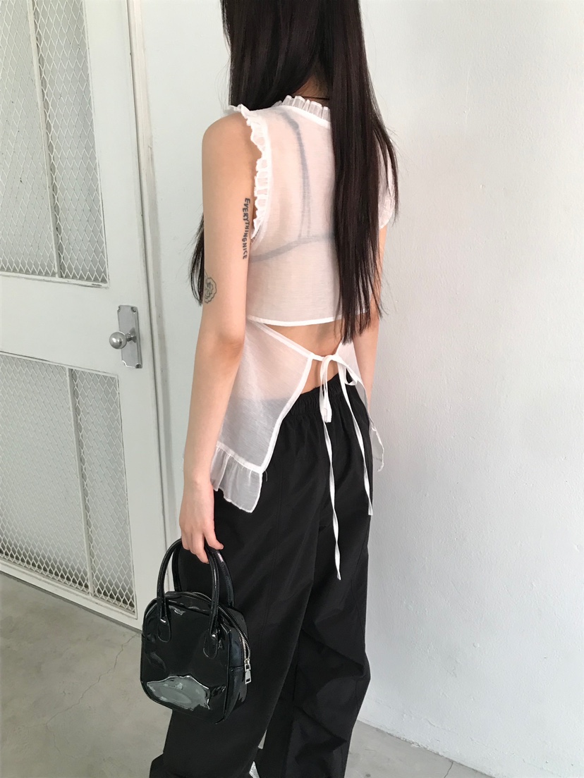 ESCHER韓國㊣直郵東大門代購女裝新品熱賣25春夏休閑吊帶背心ESCHER吊帶/背心