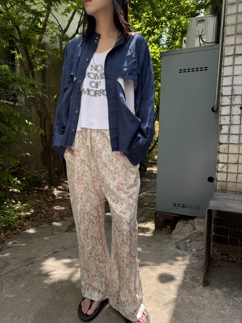 FRANC—L韓國直郵㊣女裝新款熱賣時尚休閑25春夏休閑褲蕾絲FRANC休閑褲