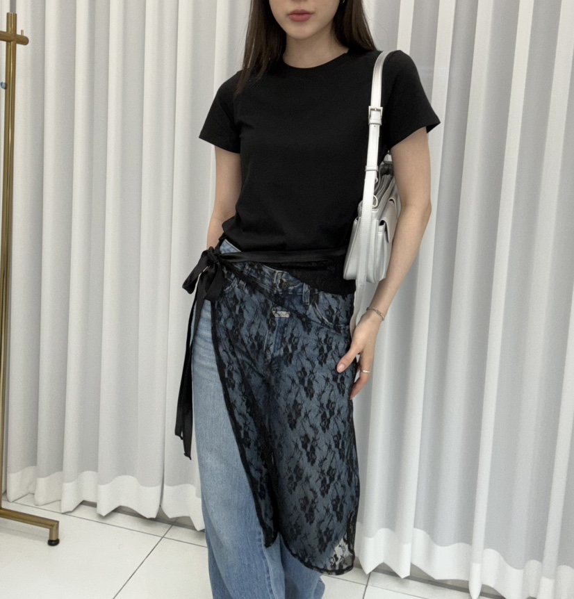 JMIND直郵韓國代購㊣女裝新品人氣休閑半身裙中短裙裹身裙蕾絲JMIND半身裙/中短裙
