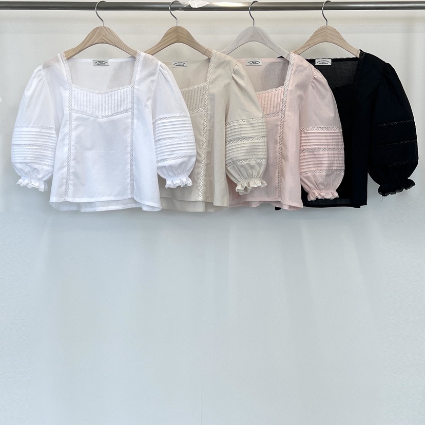 140 AVENUE韓國直郵㊣東大門實拍女裝新品時尚襯衫蕾絲衫刺繡140 AVENUE襯衫/蕾絲衫