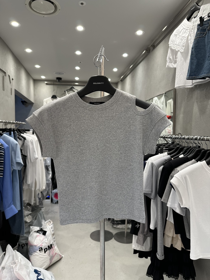 CELEBRITY-A直郵韓國代購㊣女裝新品熱賣推薦25春夏人氣T恤CELEBRITY-AT恤圖色2