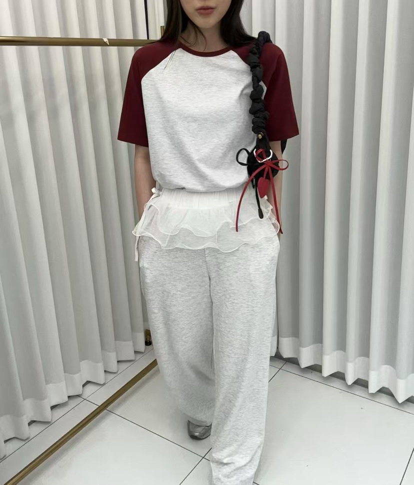 JMIND韓國㊣直郵東大門代購女裝新款25春夏時尚熱賣休閑褲蕾絲JMIND休閑褲