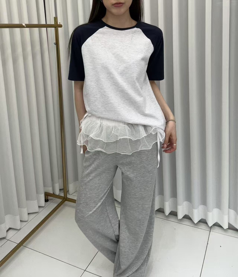 JMIND韓國㊣直郵東大門代購女裝新款25春夏時尚熱賣休閑褲蕾絲JMIND休閑褲
