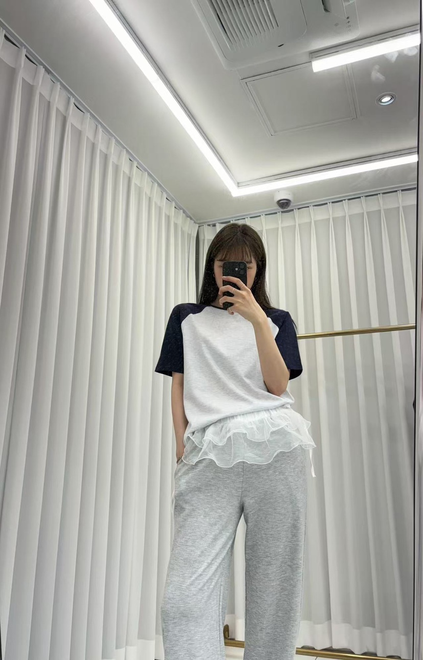 JMIND韓國㊣直郵東大門代購女裝新款25春夏時尚熱賣休閑褲蕾絲JMIND休閑褲