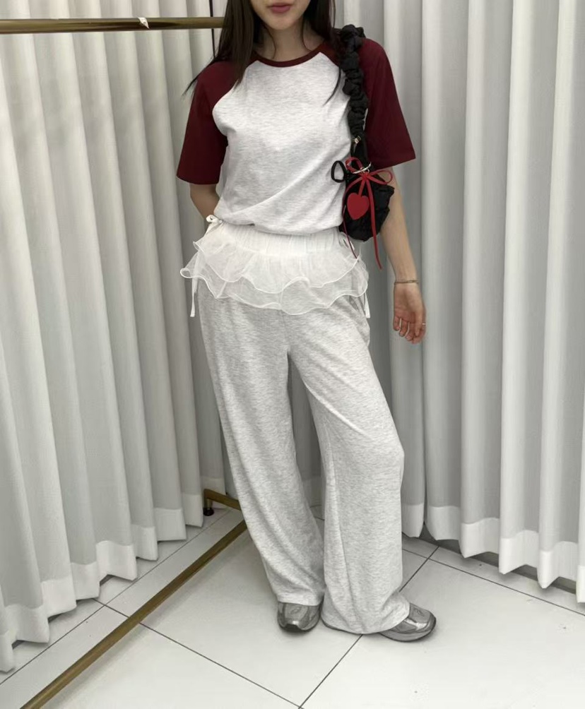 JMIND韓國㊣直郵東大門代購女裝新款25春夏時尚熱賣休閑褲蕾絲JMIND休閑褲