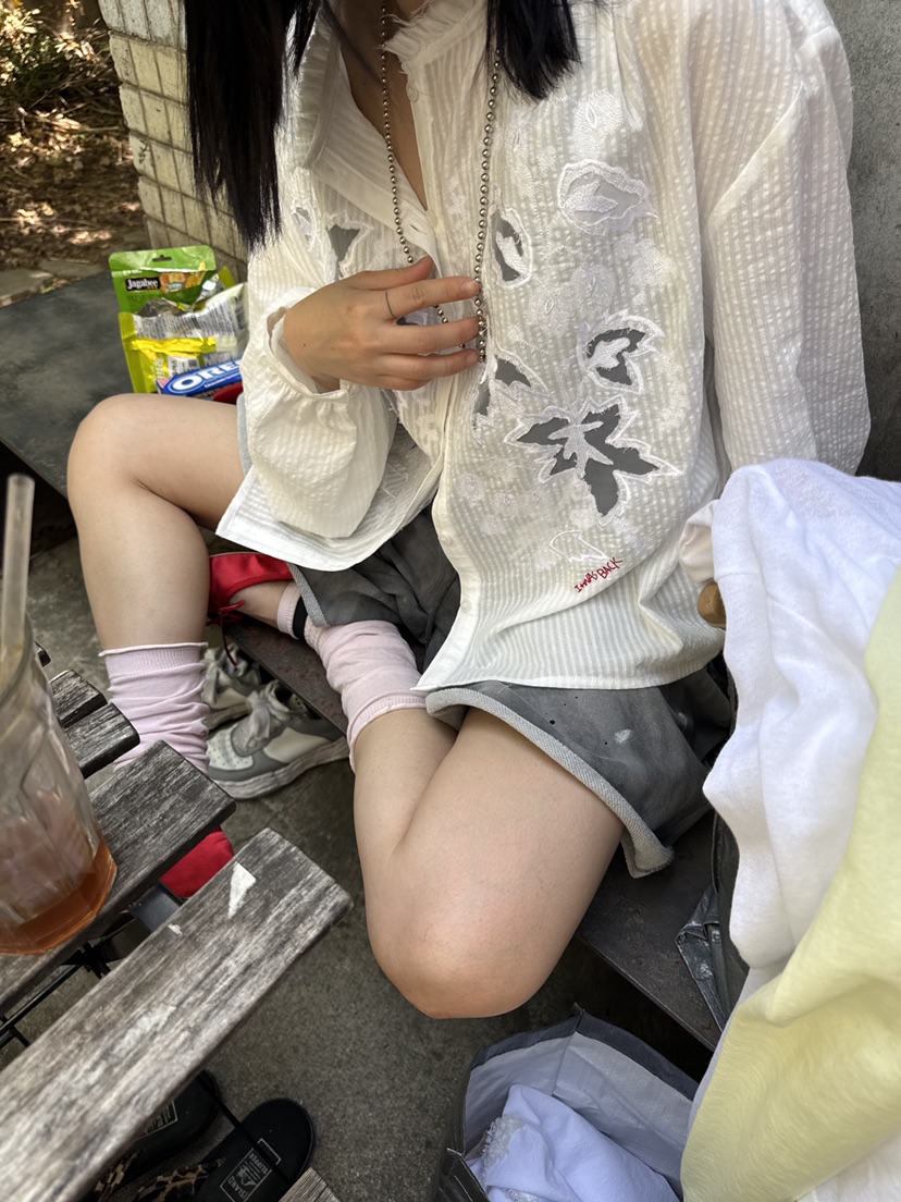 FRANC—L直郵韓國代購㊣女裝新款休閑25春夏時尚襯衫蕾絲衫FRANC襯衫/蕾絲衫