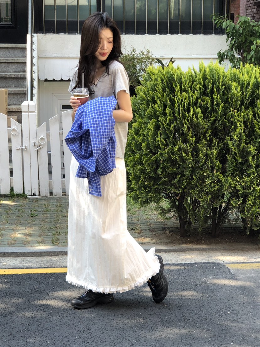 ERUME直郵韓國代購㊣女裝新品休閑時尚人氣推薦熱賣25春夏長裙ERUME長裙