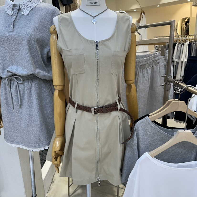 HIPTIQUE韓國㊣直郵東大門代購女裝新款推薦人氣連衣裙含腰帶HIPTIQUE連衣裙圖色1