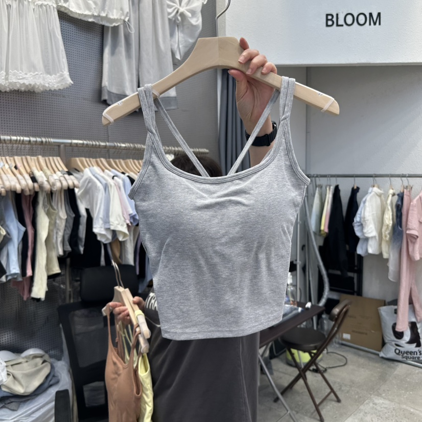 BLOOM韓國㊣直郵東大門代購女裝新品休閑時尚熱賣推薦吊帶背心BLOOM-Q吊帶/背心圖色4