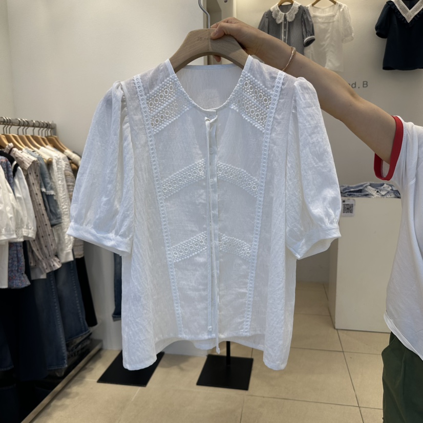 2nd B-S韓國直郵㊣東大門實拍女裝新品推薦25春夏襯衫蕾絲衫2nd B-S襯衫/蕾絲衫圖色2