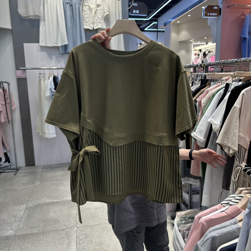BLOOM韓國㊣直郵東大門代購女裝新品熱賣25春夏人氣T恤條紋BLOOM-QT恤圖色3
