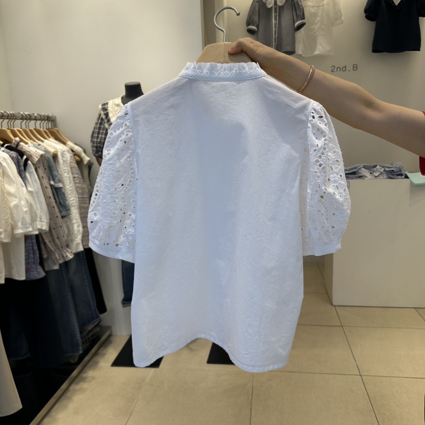 2nd B-S直郵韓國代購㊣女裝新品休閑推薦人氣時尚襯衫蕾絲衫2nd B-S襯衫/蕾絲衫