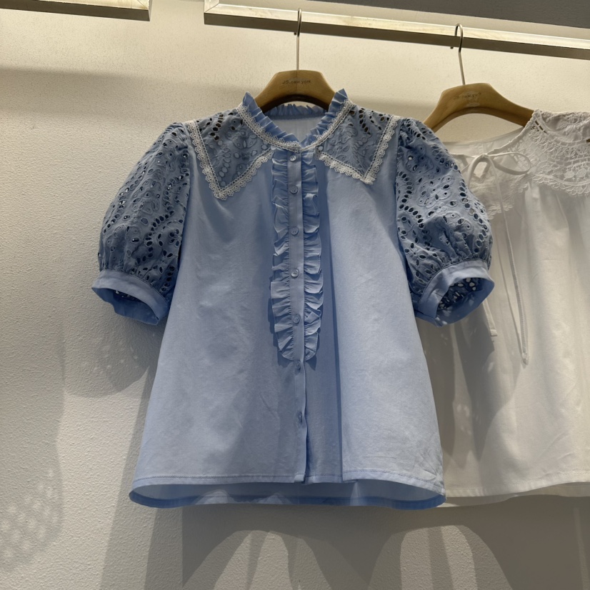 2nd B-S直郵韓國代購㊣女裝新品休閑推薦人氣時尚襯衫蕾絲衫2nd B-S襯衫/蕾絲衫圖色1