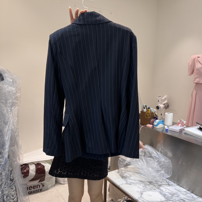 INNO韓國㊣直郵東大門代購女裝新品25春夏推薦休閑夾克條紋INNO夾克