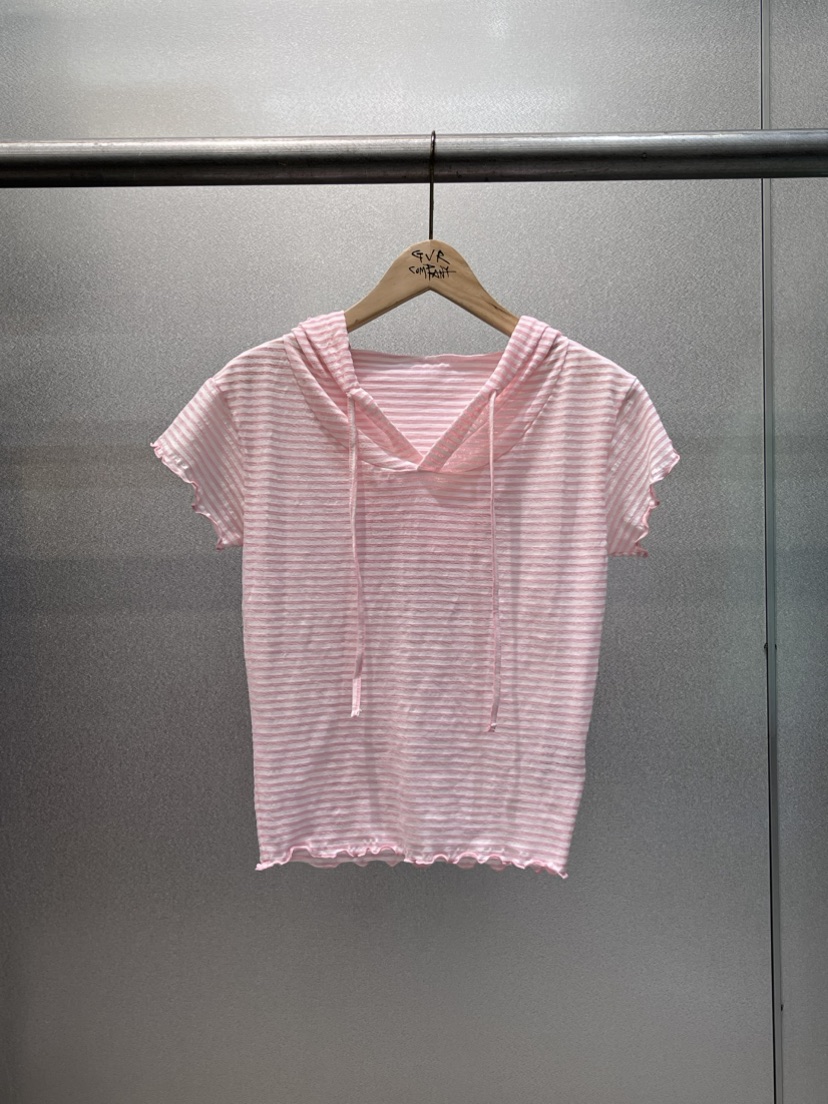 GVR COMPANY直郵韓國代購㊣女裝新品休閑熱賣25春夏T恤連帽GVR-COMPANYT恤