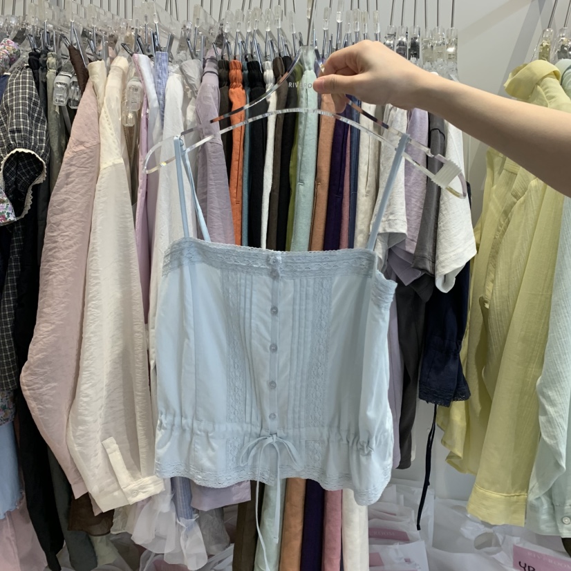 RIVEROOM韓國直郵㊣女裝新品時尚休閑人氣熱賣25春夏吊帶背心RIVEROOM吊帶/背心圖色1