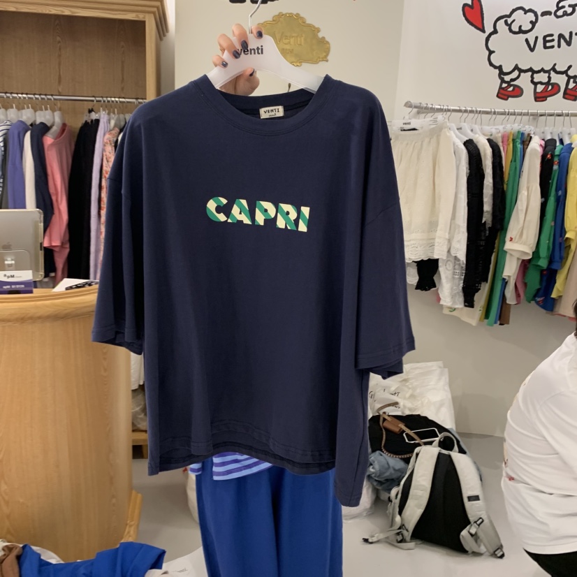 VENTI韓國直郵㊣女裝新款時尚推薦休閑25春夏人氣熱賣T恤VENTIT恤圖色1