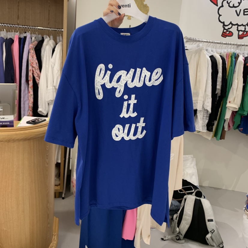 VENTI直郵韓國代購㊣女裝新品推薦時尚熱賣休閑人氣25春夏T恤VENTIT恤圖色1