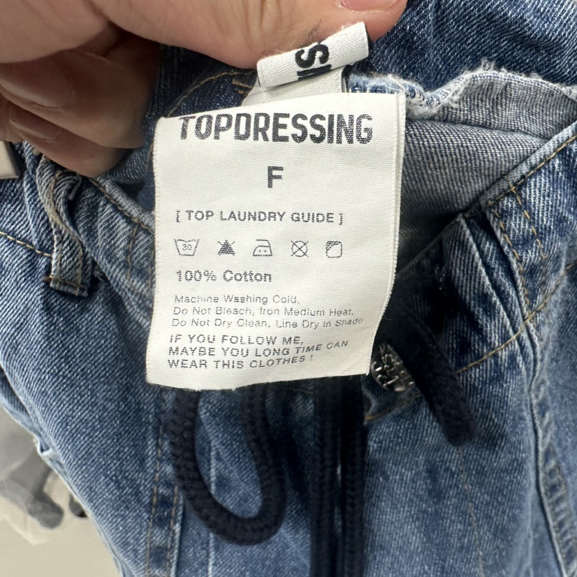 TOPDRESSING韓國㊣直郵東大門代購女裝新款人氣休閑熱賣牛仔褲TOPDRESSING牛仔褲