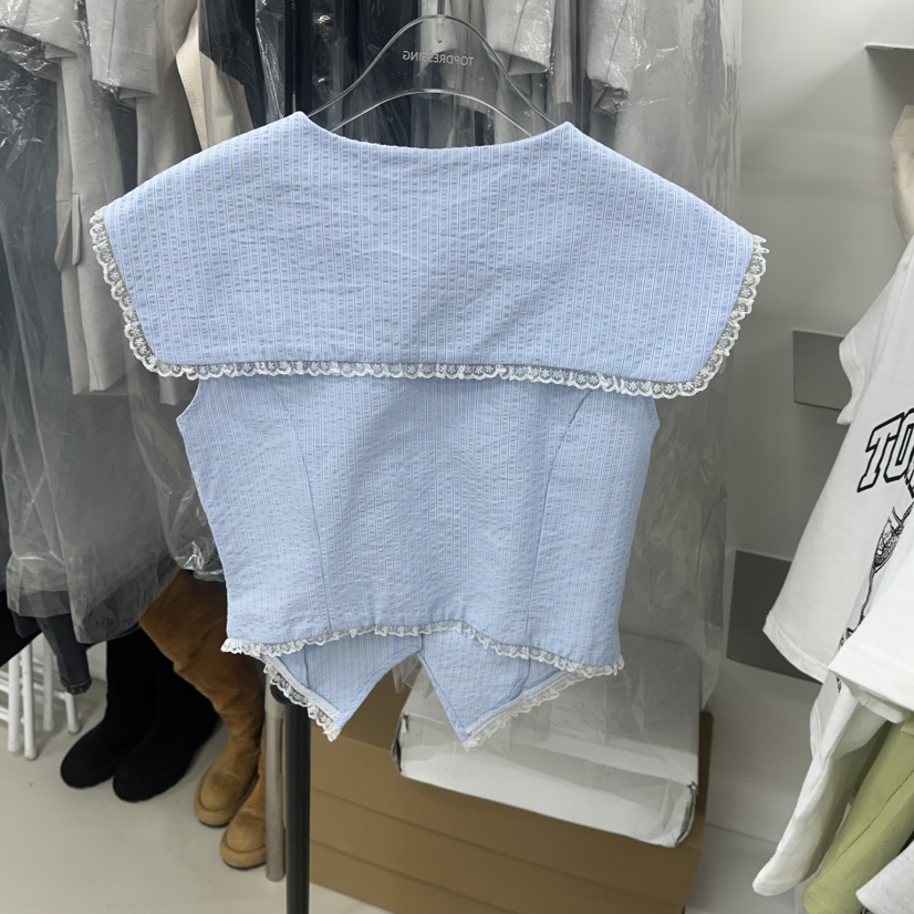 TOPDRESSING韓國㊣直郵東大門代購女裝新款休閑時尚襯衫蕾絲衫TOPDRESSING襯衫/蕾絲衫