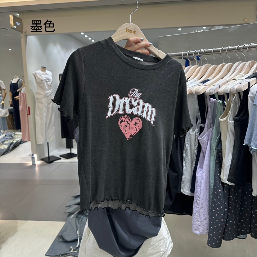 BENE韓國直郵㊣東大門實拍女裝新品25春夏人氣休閑熱賣推薦T恤BENET恤圖色5