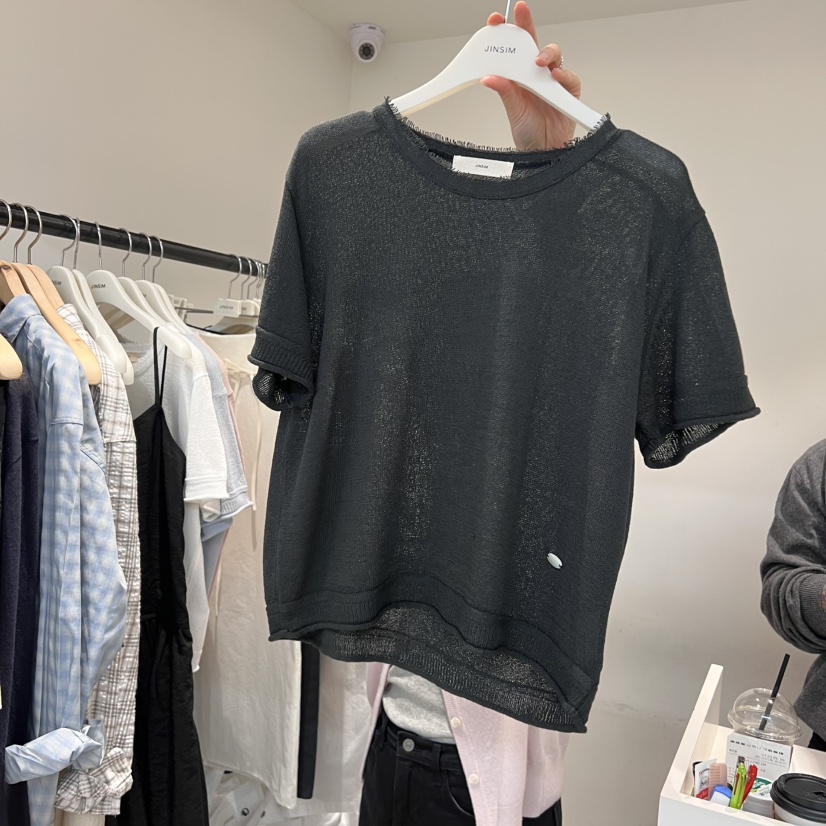JINSIM韓國直郵㊣東大門實拍女裝新品25春夏推薦熱賣時尚T恤JINSIMT恤圖色4
