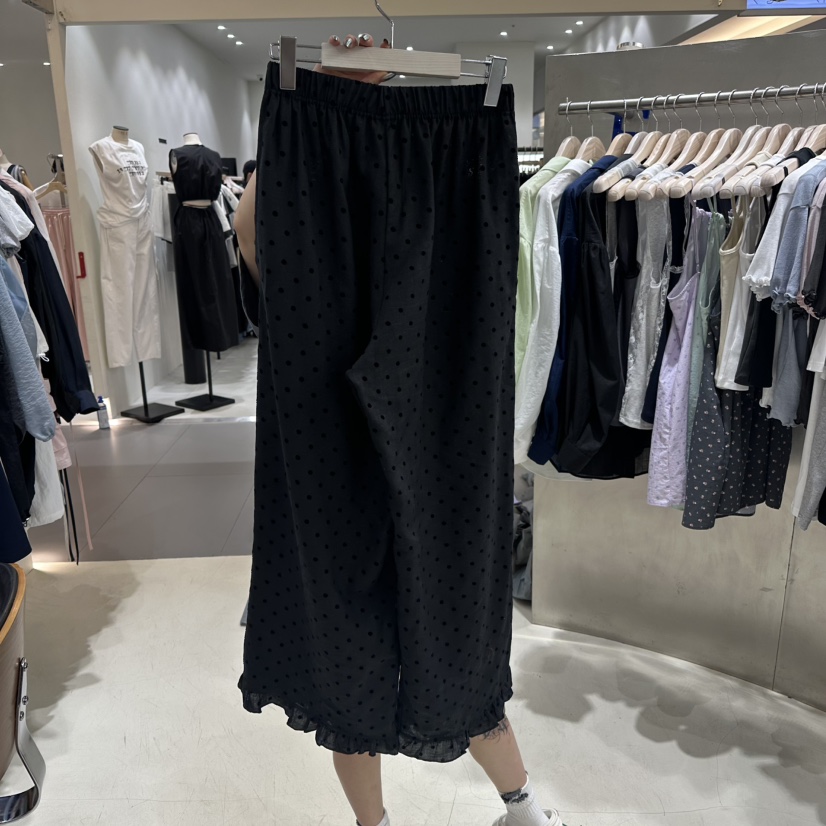 BENE韓國㊣直郵東大門代購女裝新款推薦25春夏休閑褲荷葉邊BENE休閑褲