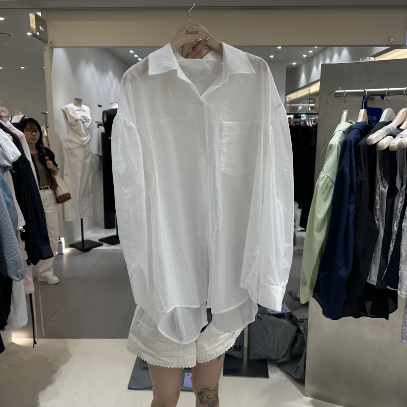 BENE韓國直郵㊣女裝新品時尚推薦25春夏人氣休閑襯衫蕾絲衫BENE襯衫/蕾絲衫圖色2