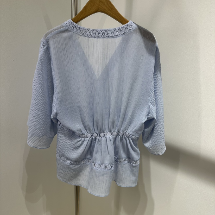 ART IS OVER直郵韓國代購㊣女裝新品25春夏休閑襯衫蕾絲衫ART IS OVER襯衫/蕾絲衫
