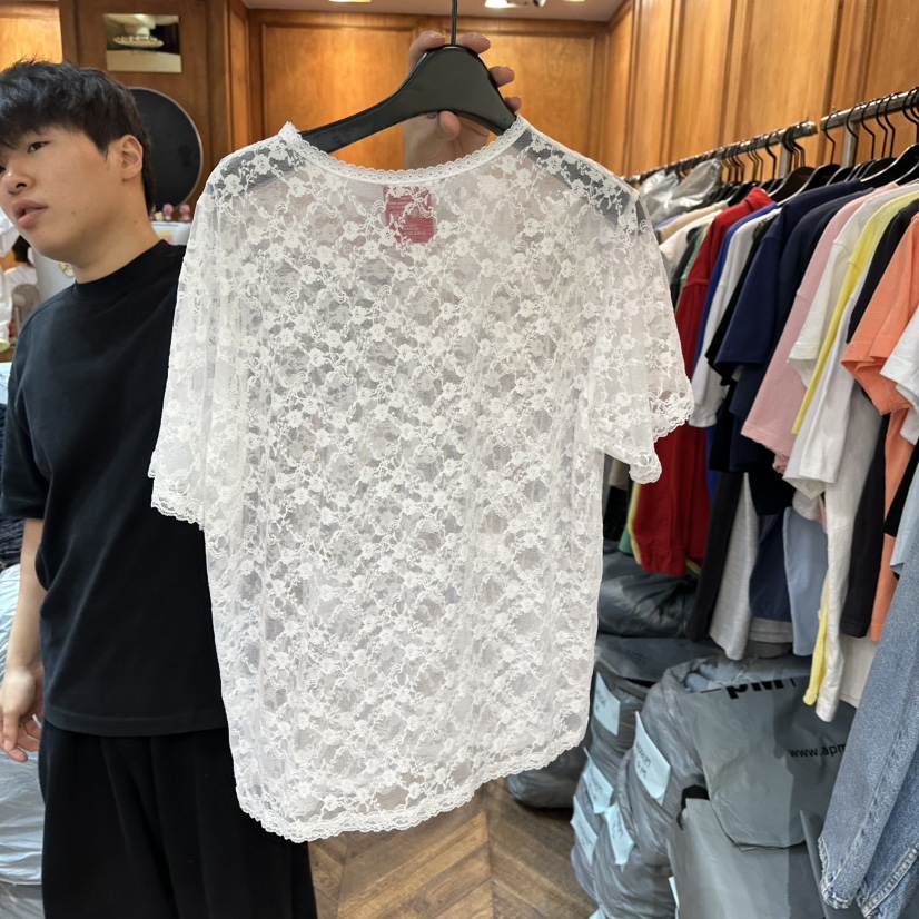 GARMENT-P韓國直郵㊣東大門實拍女裝新款人氣襯衫蕾絲衫蕾絲GARMENT襯衫/蕾絲衫
