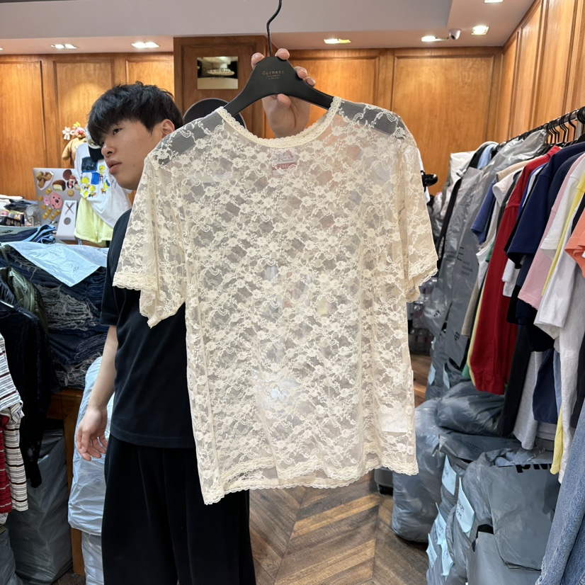 GARMENT-P韓國直郵㊣東大門實拍女裝新款人氣襯衫蕾絲衫蕾絲GARMENT襯衫/蕾絲衫圖色2