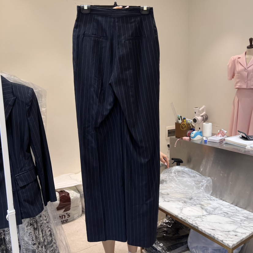INNO韓國㊣直郵東大門代購女裝新品25春夏推薦人氣休閑褲條紋INNO休閑褲