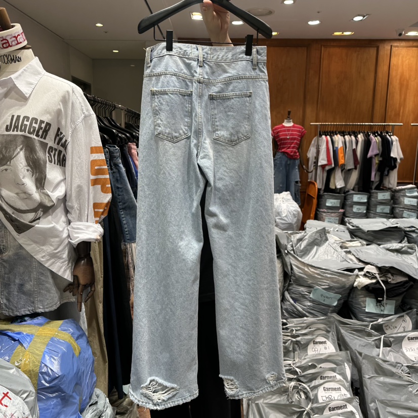 GARMENT-P韓國直郵㊣東大門實拍女裝新款時尚25春夏牛仔褲GARMENT牛仔褲