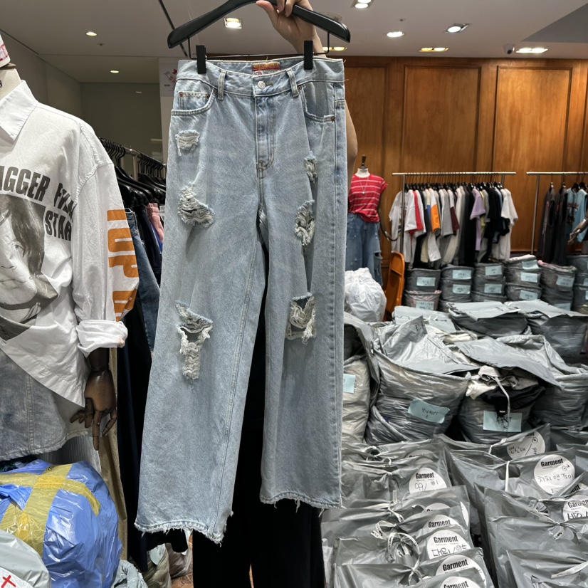 GARMENT-P韓國直郵㊣東大門實拍女裝新款時尚25春夏牛仔褲GARMENT牛仔褲