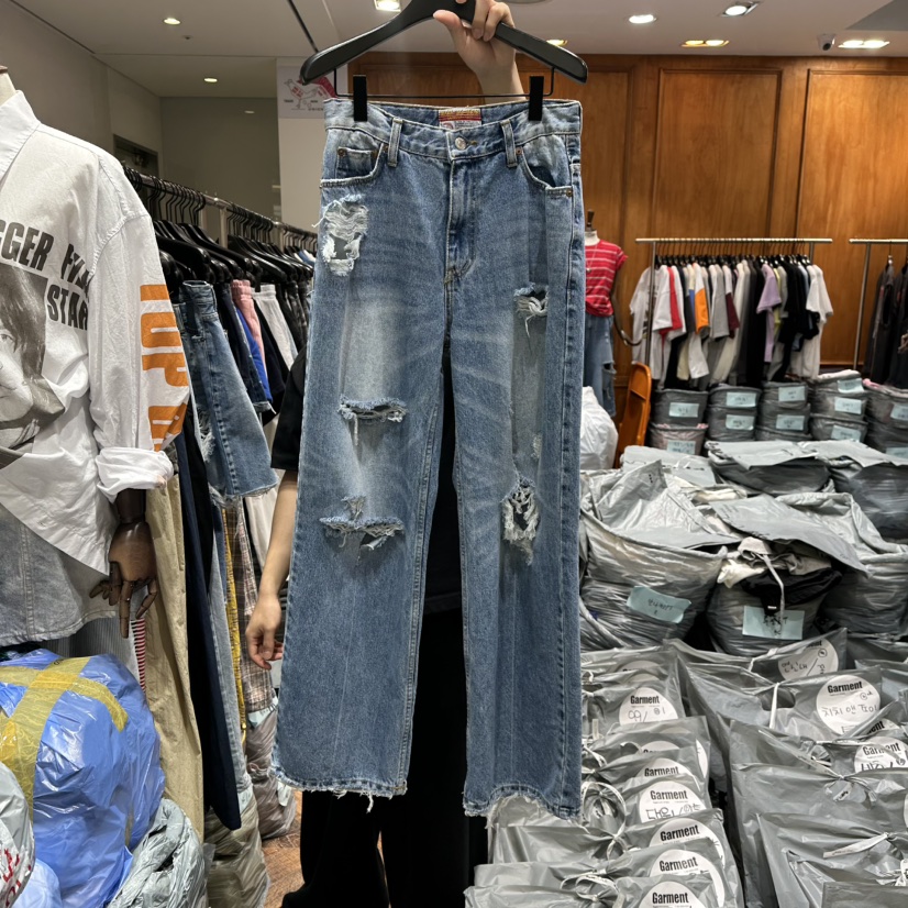 GARMENT-P韓國直郵㊣東大門實拍女裝新款時尚25春夏牛仔褲GARMENT牛仔褲圖色2