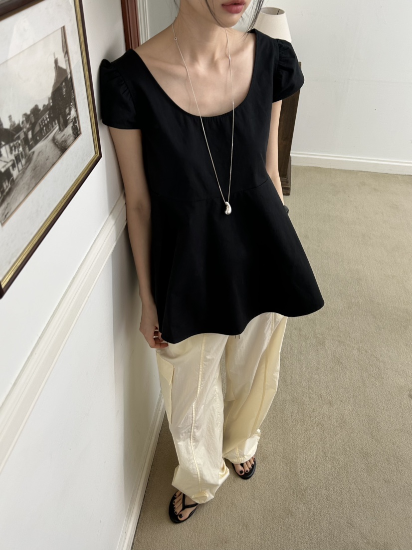 ME MO韓國㊣直郵東大門代購女裝新品時尚人氣25春夏襯衫蕾絲衫ME MO襯衫/蕾絲衫圖色2