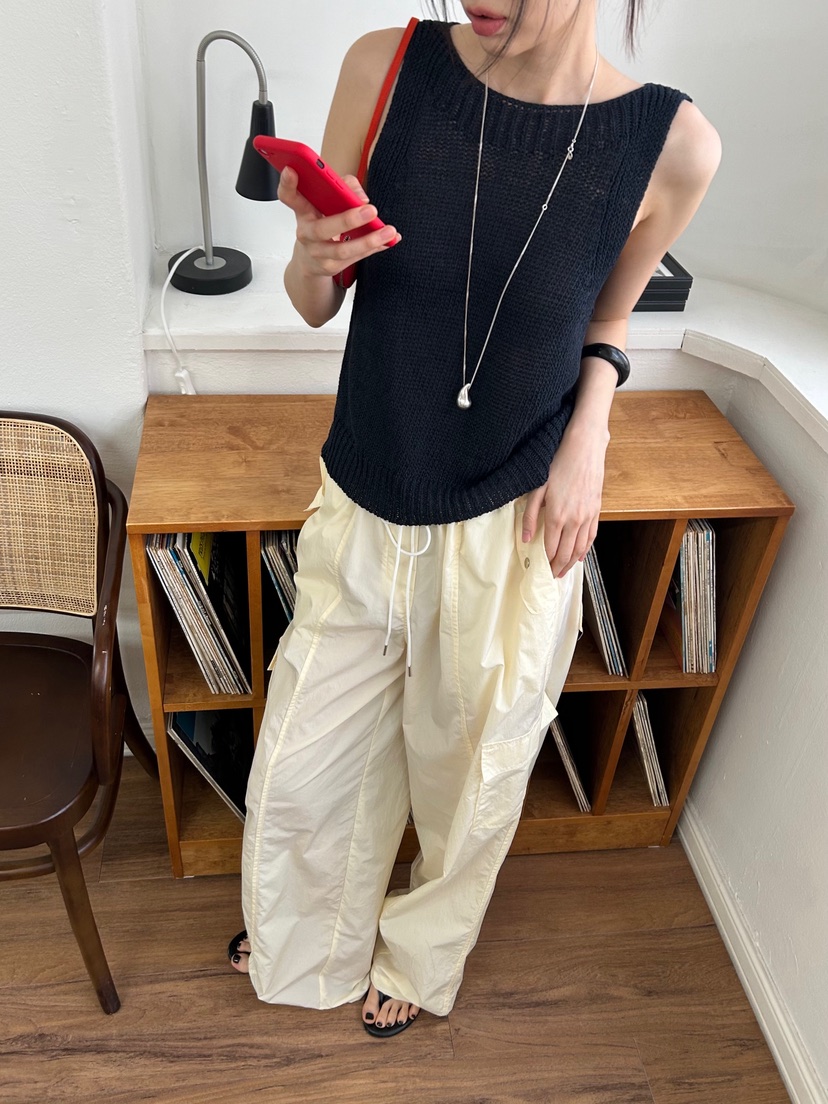 ME MO韓國直郵㊣女裝新款人氣時尚推薦休閑熱賣25春夏吊帶背心ME MO吊帶/背心