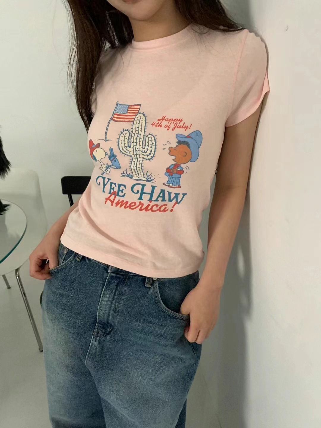 FORMAL直郵韓國代購㊣女裝新品25春夏休閑時尚推薦T恤史努比FORMALT恤