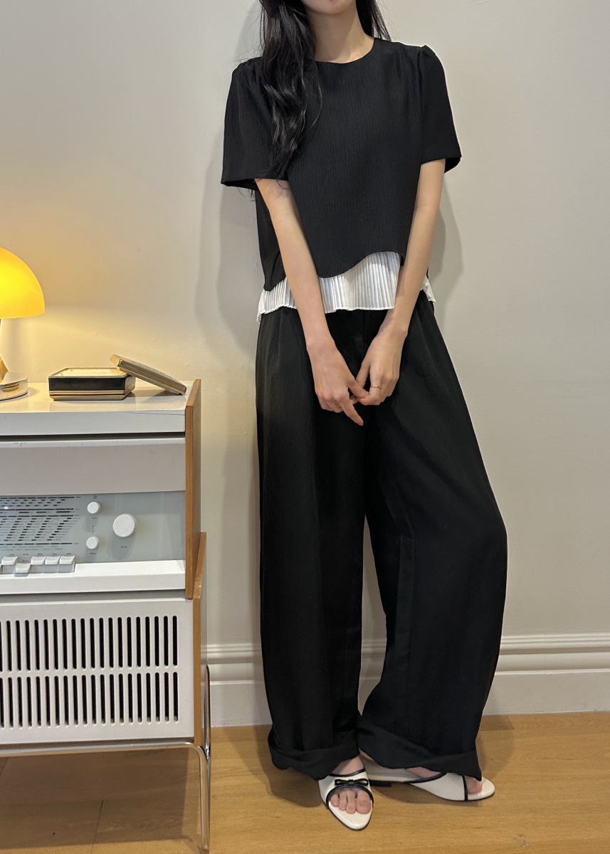 CLASSY-O韓國代購女裝新品25春夏推薦熱賣休閑襯衫蕾絲衫雙層CLASSY-O襯衫/蕾絲衫