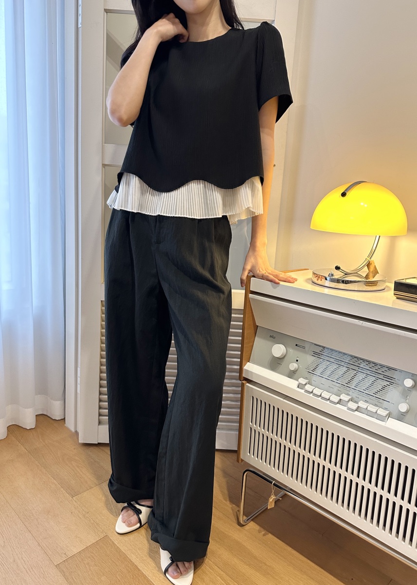 CLASSY-O韓國代購女裝新品25春夏推薦熱賣休閑襯衫蕾絲衫雙層CLASSY-O襯衫/蕾絲衫