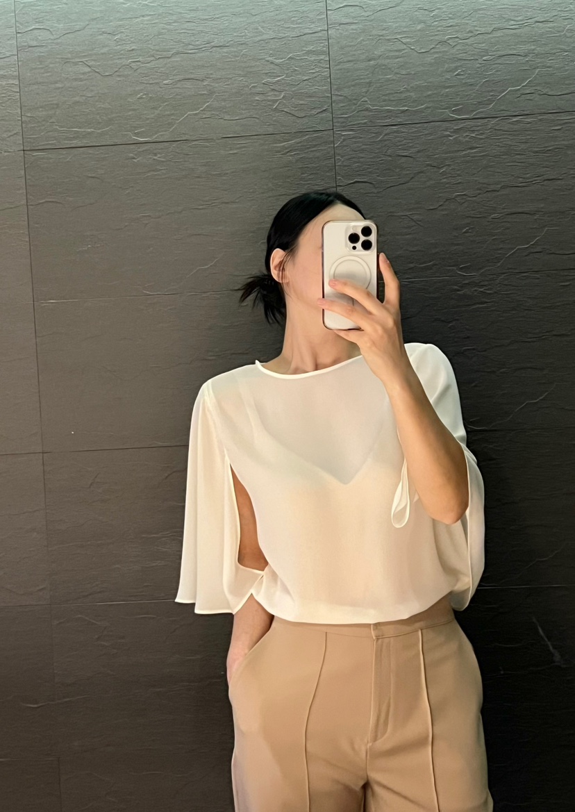 VERNI東大門實拍女士新品休閑25春夏人氣時尚襯衫蕾絲衫斗篷VERNI襯衫/蕾絲衫