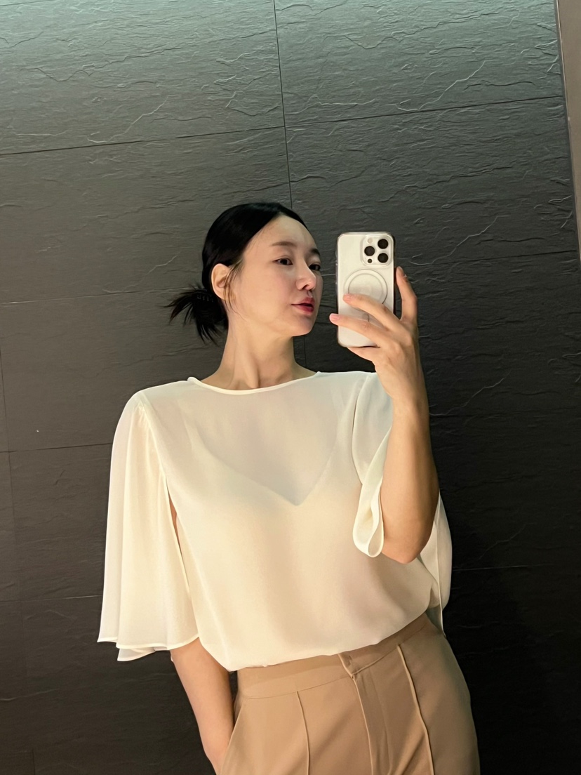 VERNI東大門實拍女士新品休閑25春夏人氣時尚襯衫蕾絲衫斗篷VERNI襯衫/蕾絲衫