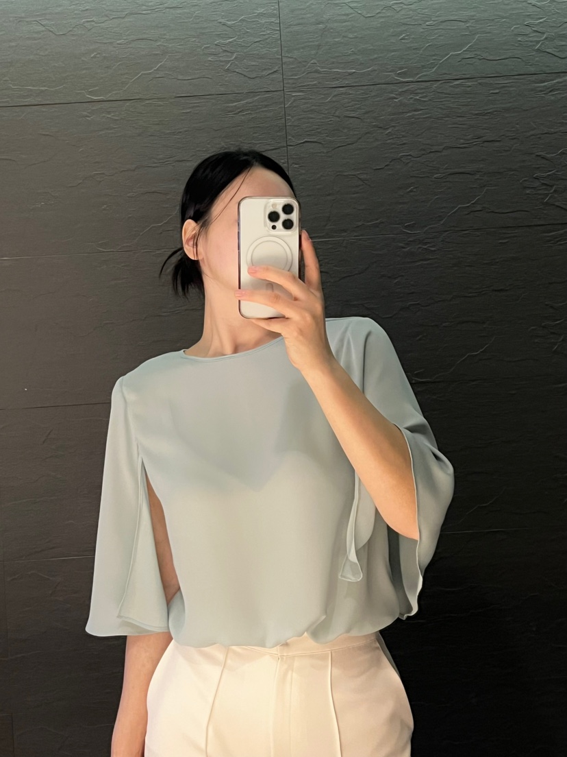 VERNI東大門實拍女士新品休閑25春夏人氣時尚襯衫蕾絲衫斗篷VERNI襯衫/蕾絲衫
