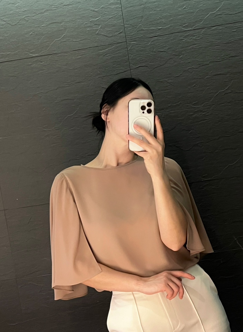 VERNI東大門實拍女士新品休閑25春夏人氣時尚襯衫蕾絲衫斗篷VERNI襯衫/蕾絲衫