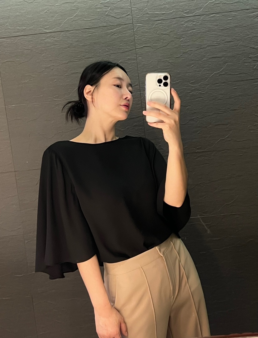 VERNI東大門實拍女士新品休閑25春夏人氣時尚襯衫蕾絲衫斗篷VERNI襯衫/蕾絲衫